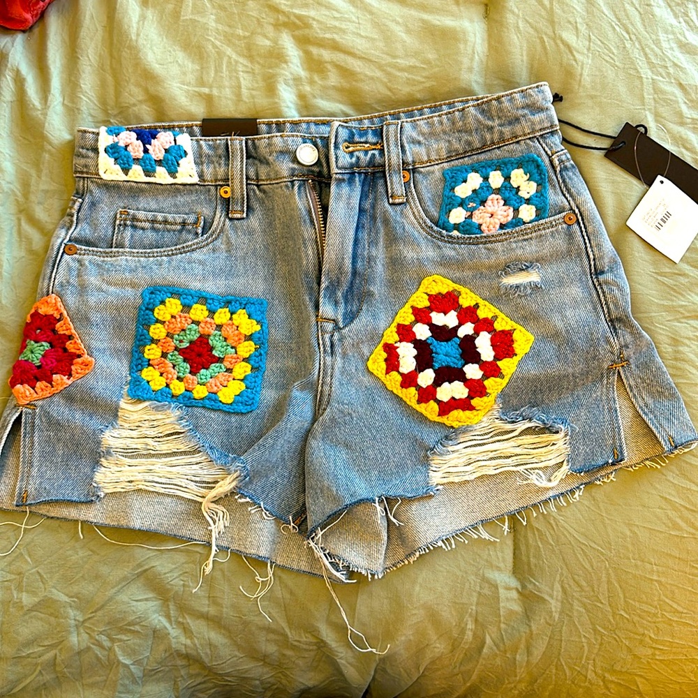 Crochet Pattern Jean Shorts